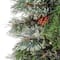 30" Pre-Lit Glistening Pine Wreath with Pinecones & Berries, Warm White LED Lights